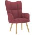 Scaun de relaxare, negru, material textil GartenMobel Dekor