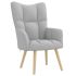 Scaun de relaxare, negru, material textil GartenMobel Dekor
