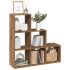 Bibliotecă/separator cameră 3 niveluri , alb, 99x29x99 cm, lemn GartenMobel Dekor