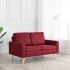 Canapea cu 2 locuri, verde, material textil GartenMobel Dekor