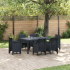 Masă de grădină Antracit 150x100x73 cm Poly Rattan GartenMobel Dekor