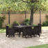 Masă de grădină Antracit 150x100x73 cm Poly Rattan GartenMobel Dekor