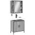 Set mobilier de baie, 2 piese, negru, lemn compozit GartenMobel Dekor