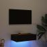 Comodă TV cu lumini LED, gri beton, 60x35x15,5 cm GartenMobel Dekor
