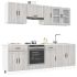 Set dulapuri de bucătărie 8 piese „Kalmar” gri beton Lemn GartenMobel Dekor