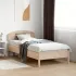 Cadru de pat fără saltea, alb, 75x190 cm, lemn masiv de pin GartenMobel Dekor