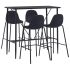 Set mobilier de bar, 5 piese, gri închis, material textil GartenMobel Dekor