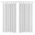 Draperii micro-satin cu bride, 140 x 175 cm, alb, 2 buc. GartenMobel Dekor