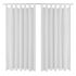 Draperii micro-satin cu bride, 140 x 175 cm, alb, 2 buc. GartenMobel Dekor