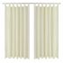 Draperii micro-satin cu bride, 140 x 225 cm, crem, 2 buc. GartenMobel Dekor