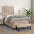 Pat box spring cu saltea, negru, 90x190 cm, piele ecologică GartenMobel Dekor