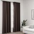 Draperii opace aspect in, cârlige, 2 buc., antracit, 140x245 cm GartenMobel Dekor
