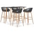 Set mobilier de bar, 5 piese, negru GartenMobel Dekor