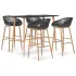 Set mobilier de bar, 5 piese, negru GartenMobel Dekor