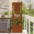 Ghiveci de Grădină cu Panou Decorativ Negru 50 x 140 cm GartenMobel Dekor