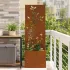Ghiveci de Grădină cu Panou Decorativ Argintiu 50 x 140 cm GartenMobel Dekor