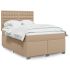 Pat box spring cu saltea, alb, 160x200 cm, piele ecologică GartenMobel Dekor