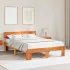 Cadru de pat cu headboard Maro ceruit 160 x 200 cm Lemn de brad GartenMobel Dekor