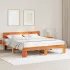 Cadru de pat cu headboard Maro ceruit 180 x 200 cm Lemn de brad GartenMobel Dekor