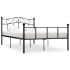 Cadru de pat, negru, 90 x 200 cm, metal GartenMobel Dekor
