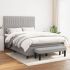 Pat box spring cu saltea, negru, 140x200 cm, textil GartenMobel Dekor