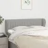Tăblie de pat cu aripioare gri deschis 93x23x118/128 cm textil GartenMobel Dekor