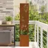 Ghiveci de Grădină cu Panou Decorativ Antracit 32 x 140 cm GartenMobel Dekor