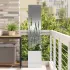 Ghiveci de Grădină cu Panou Decorativ Argintiu 32 x 140 cm GartenMobel Dekor