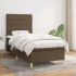 Pat box spring cu saltea, gri închis, 100x200 cm, textil GartenMobel Dekor