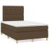 Pat box spring cu saltea, gri închis, 120x190 cm, textil GartenMobel Dekor