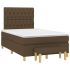Pat box spring cu saltea, gri deschis, 120x190 cm, textil GartenMobel Dekor