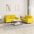 Set de canapele cu perne, 2 piese, gri închis, material textil GartenMobel Dekor