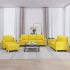 Set de canapele cu perne, 4 piese, gri deschis, material textil GartenMobel Dekor