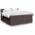 Pat box spring cu saltea, maro închis, 90x200 cm, textil GartenMobel Dekor