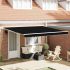 Marchiza retractabilă automată  roșie 400x300 cm, Material de înlocuire pentru marchiză  pentru cadru de 4x3 m roșu GartenMobel Dekor