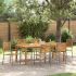 Set Dining Grădină 7 pcs Negru 200 x 100 x 74 cm Metal & Lemn GartenMobel Dekor