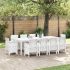 Set de dining pentru grădină 11 pcs Maro 250 x 100 x 73 cm GartenMobel Dekor