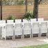 Set Dining Grădină 15 pcs Alb Set pentru 14 Persoane GartenMobel Dekor