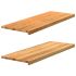 Pervaz 2 buc lemn masiv de maro deschis 90x15x2 cm GartenMobel Dekor