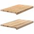 Pervaz 2 buc lemn masiv de stejar netratat 110x25x2 cm GartenMobel Dekor