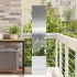 Ghiveci de Grădină cu Panou Decorativ Argintiu 32 x 140 cm GartenMobel Dekor