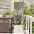 Ghiveci de Grădină cu Panou Decorativ Alb 50 x 140 cm GartenMobel Dekor