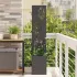 Ghiveci de Grădină cu Panou Decorativ Antracit 32 x 140 cm GartenMobel Dekor