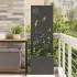 Ghiveci de Grădină cu Panou Decorativ Alb 50 x 140 cm GartenMobel Dekor