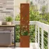 Ghiveci de Grădină cu Panou Decorativ Antracit 32 x 140 cm GartenMobel Dekor