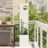 Ghiveci de Grădină cu Panou Decorativ Antracit 32 x 140 cm GartenMobel Dekor
