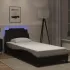 Cadru de pat cu lumini LED negru/alb 90x200 cm piele ecologică GartenMobel Dekor