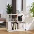 Bibliotecă/Separator cameră, alb, 80x25x70 cm lemn masiv pin GartenMobel Dekor