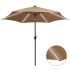 Umbrelă de soare, LED-uri și stâlp aluminiu, verde, 300 cm GartenMobel Dekor