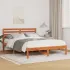 Cadru de pat cu headboard Alb 120 x 190 cm Lemn de brad solid GartenMobel Dekor